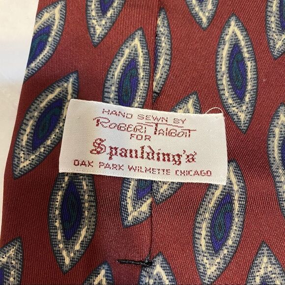 Robert Talbot Studio | Red Abstract Silk Tie - Picture 3 of 4